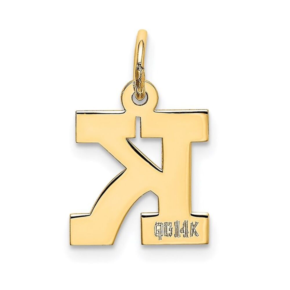Kazi Luxury 14k Yellow Gold Small Block Letter K … - image 3